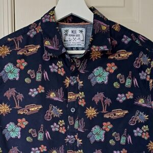 MBX Premium Goods Resort Collection Hawaiian Short Sleeve Cotton Shirt Size S